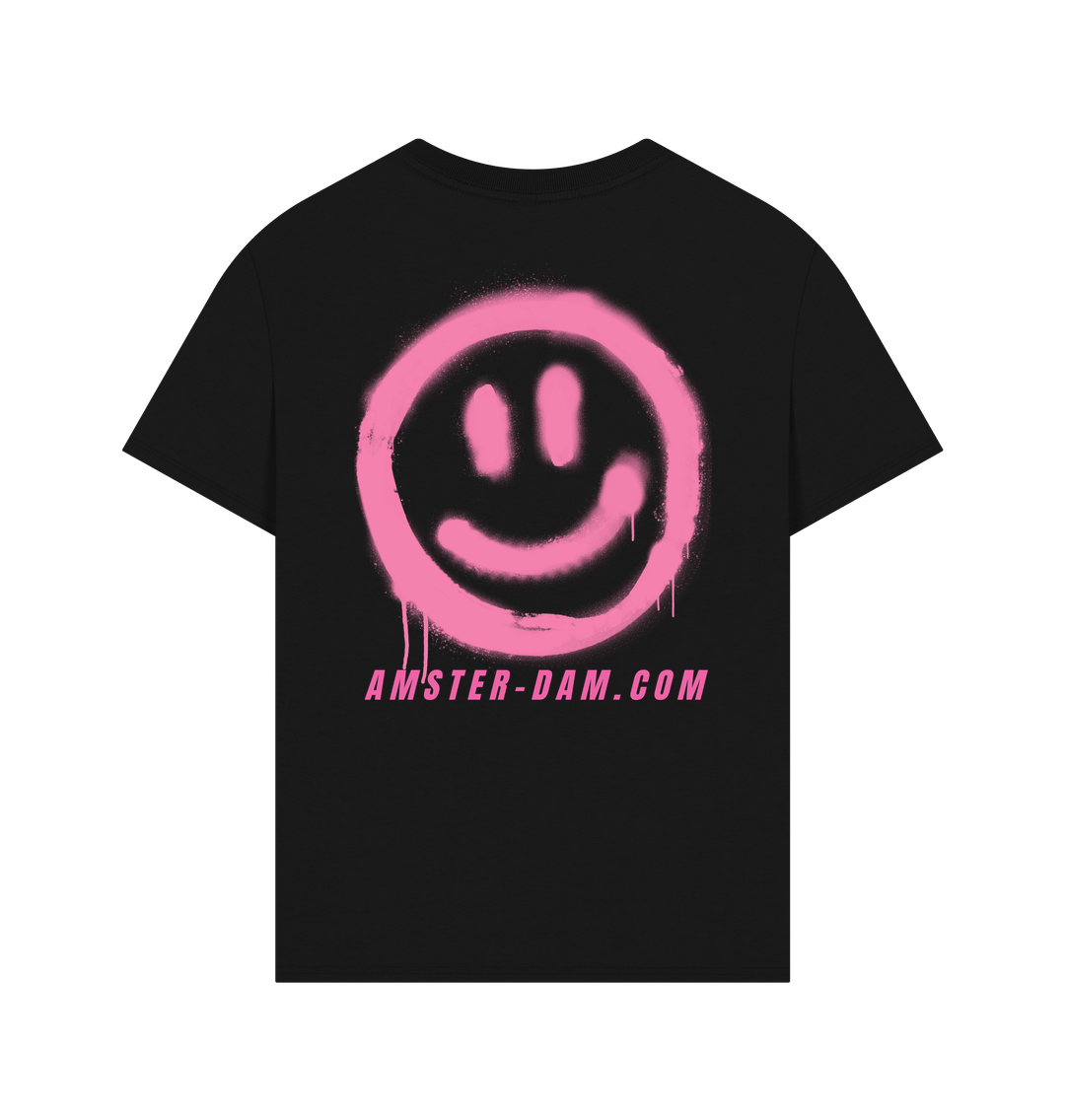 AMSTER-DAM PINK SMILEY T-SHIRT