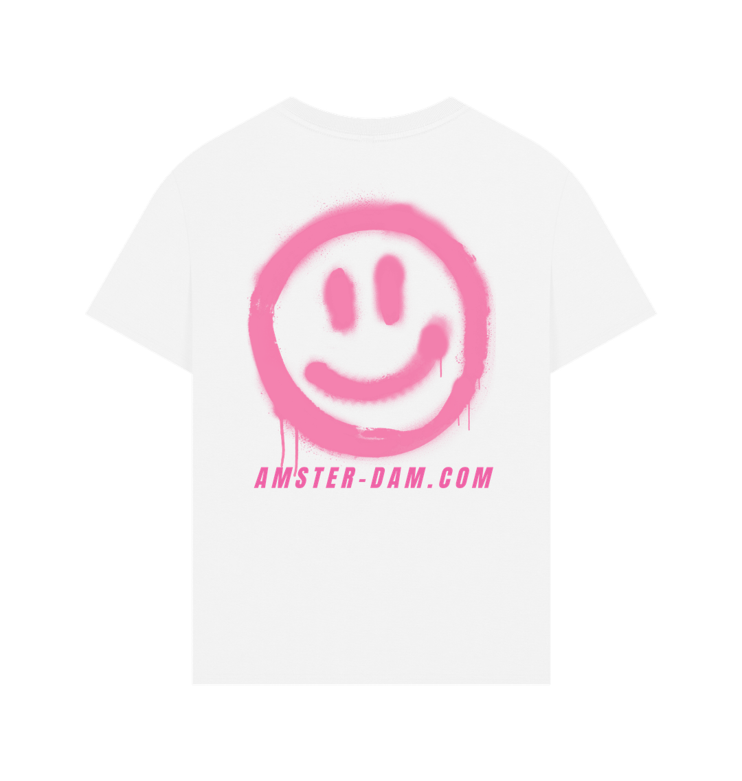 AMSTER-DAM PINK SMILEY T-SHIRT