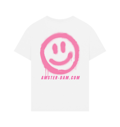 AMSTER-DAM PINK SMILEY T-SHIRT