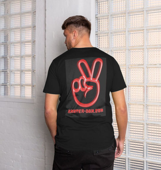 Amster-Dam T-Shirt Neon Red Peace .